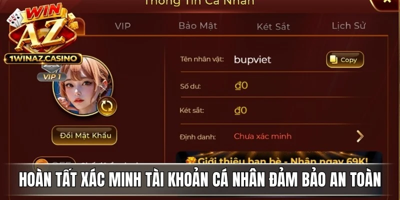 Hoàn tất xác nhận đăng nhập Winaz để bắt đầu sử dụng dịch vụ